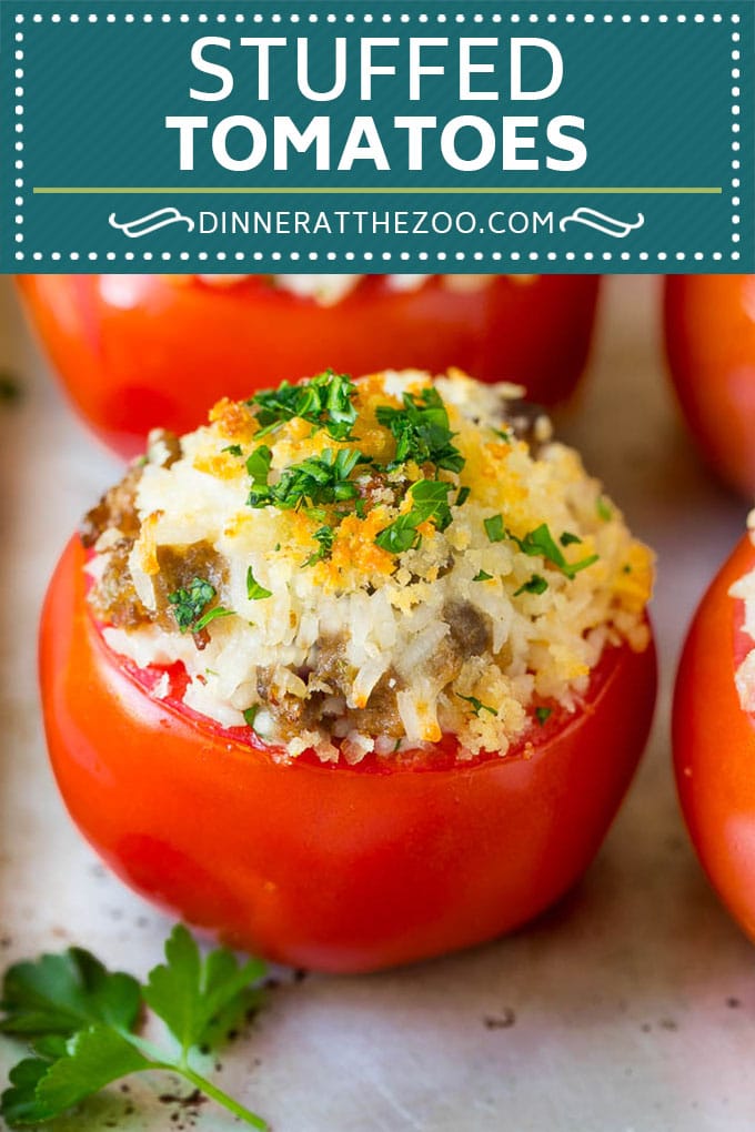 Stuffed Tomatoes Recipe | Sausage Stuffed Tomatoes #tomatoes #sausage #rice #dinner #edsug