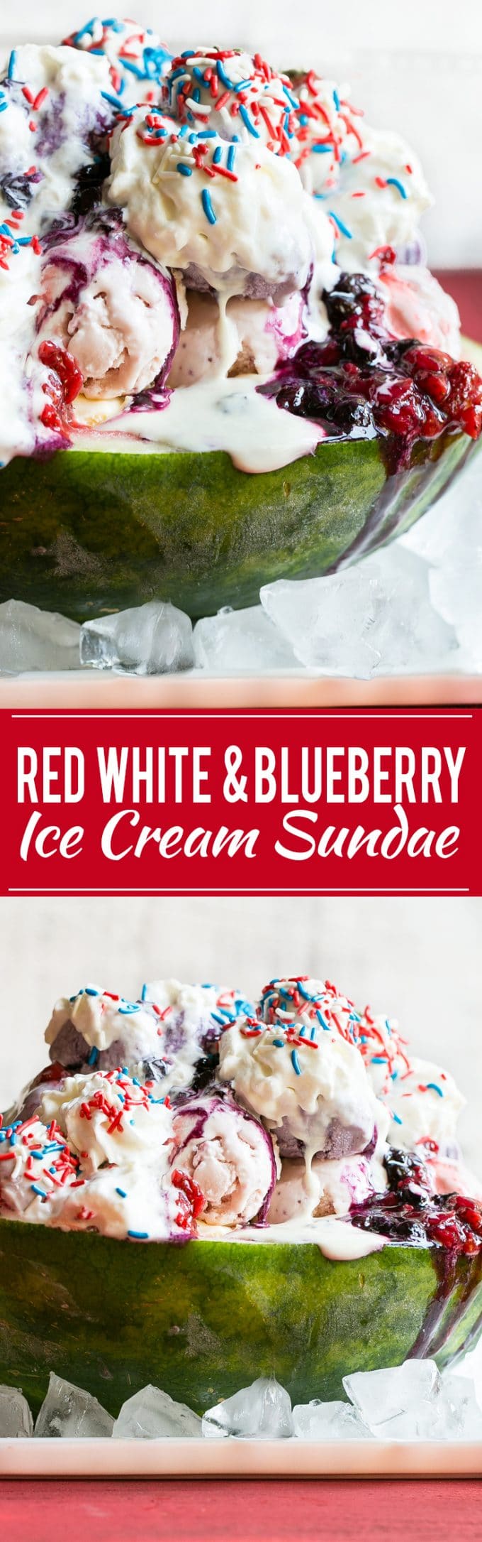 Red White and Blueberry Sundae Recipe | Blueberry Sauce Sundae | Strawberry Sauce Sundae | Marshmallow Topping Sundae | Strawberry Blueberry Marshmallow Sundae