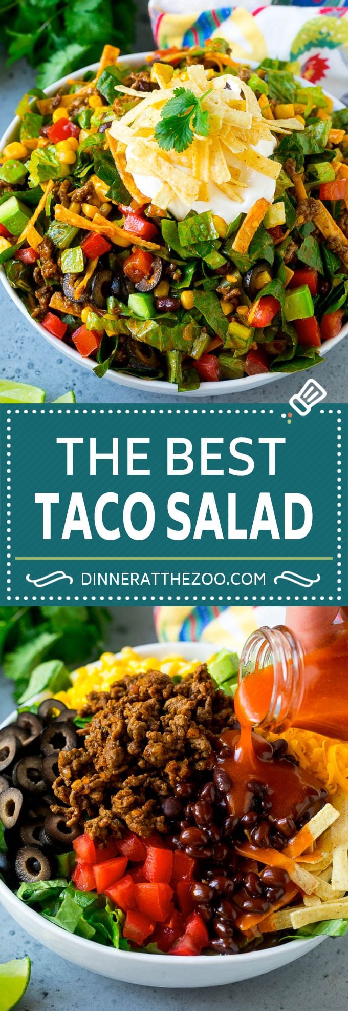 Taco Salad Recipe | Beef Taco Salad | Mexican Salad #salad #taco #beef #lunch #avocado #dinner #edsug