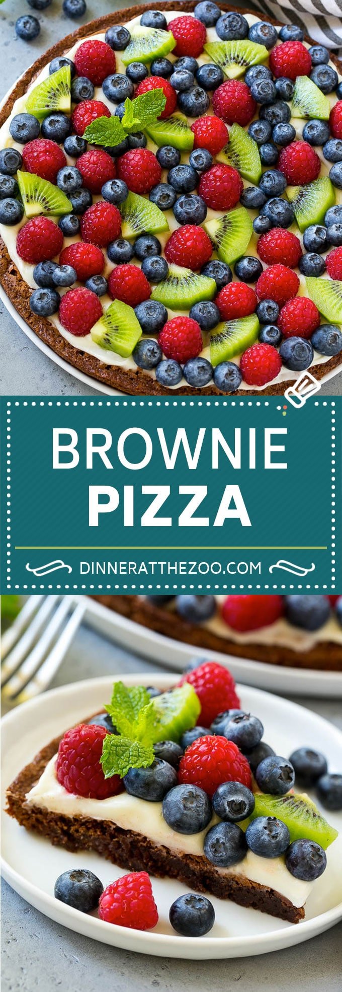 Brownie Pizza Recipe | Fruit Pizza | Dessert Pizza #brownie #pizza #chocolate #fruit #dessert #edsug