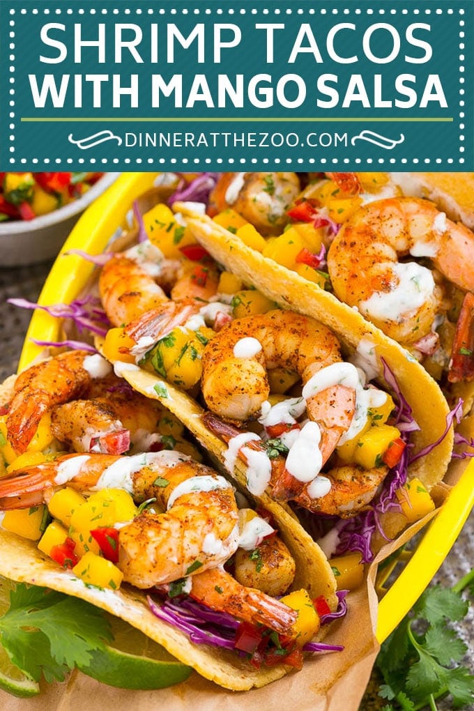 Shrimp Tacos Recipe | Seafood Tacos #shrimp #tacos #mango #tacotuesday #mexican #dinner #edsug
