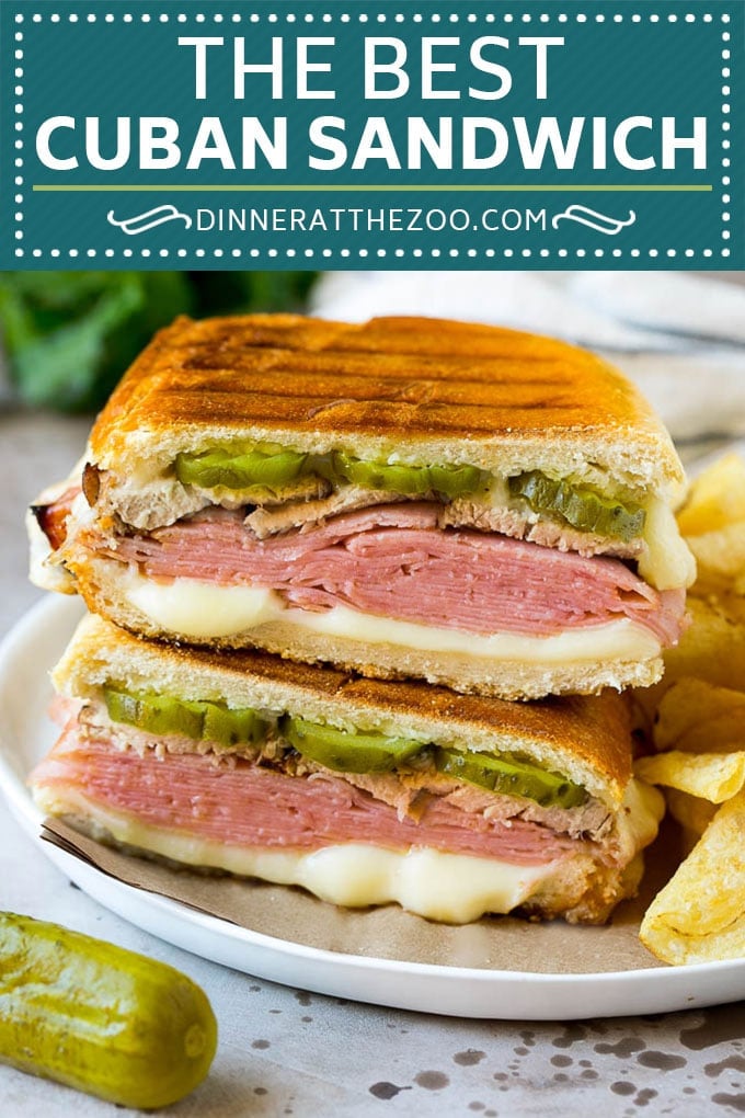 Cuban Sandwich Recipe #sandwich #pork #ham #cheese #pickles #lunch #dinner #edsug
