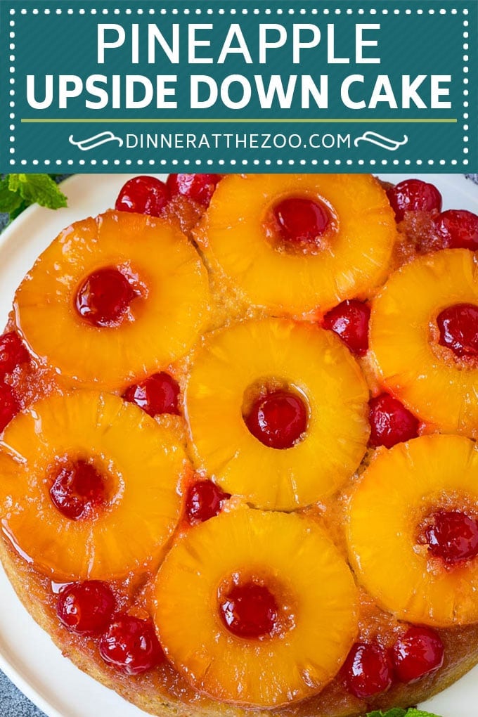 Pineapple Upside Down Cake | Pineapple Cake #cake #pineapple #dessert #cherries #edsug
