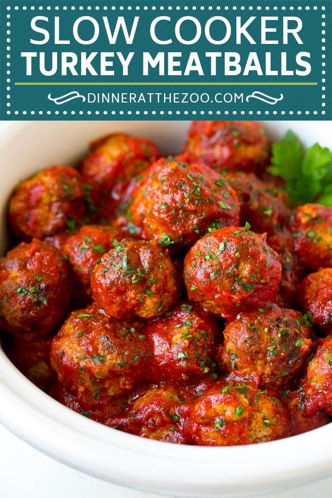 Slow Cooker Turkey Meatballs | Spaghetti and Meatballs #crockpot #slowcooker #turkey #meatballs #dinner #edsug