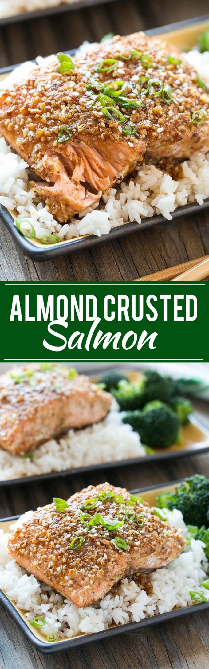 Almond Crusted Salmon | Seared Salmon | Asian Salmon #salmon #fish #seafood #almonds #dinner #edsug