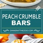 Peach Crumble Bars | Peach Bars | Peach Dessert #peaches #dessert #sweets #baking #edsug