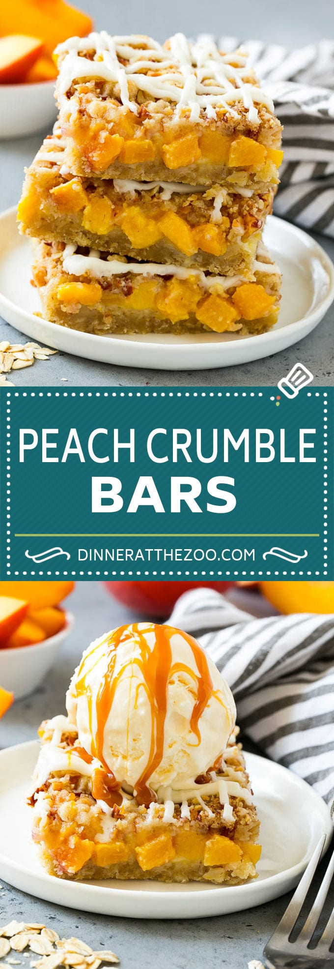 Peach Crumble Bars | Peach Bars | Peach Dessert #peaches #dessert #sweets #baking #edsug