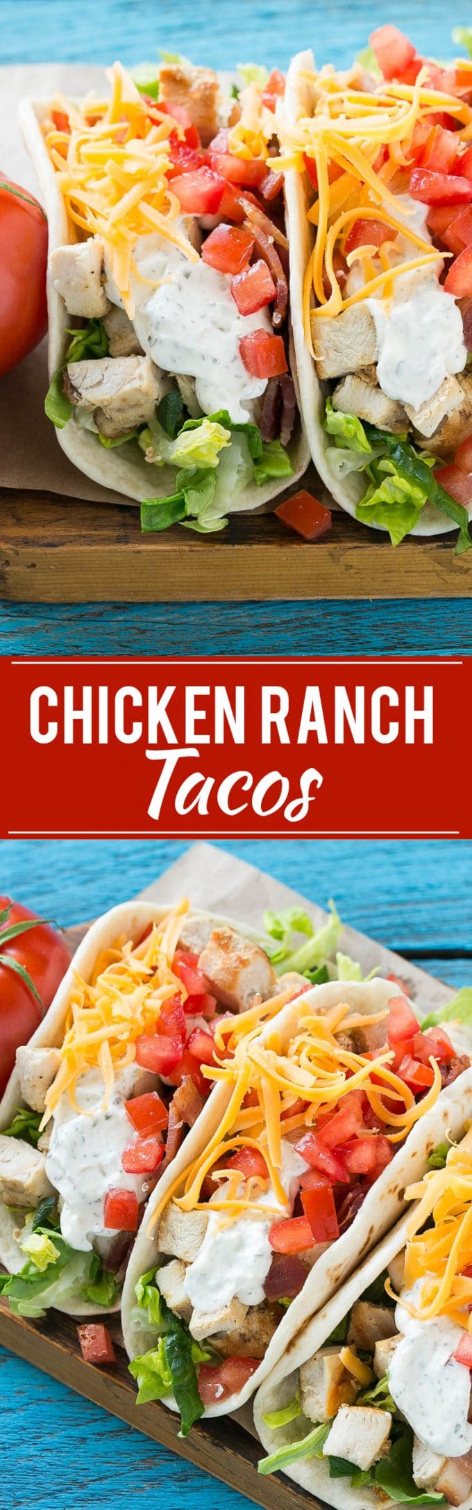 Chicken Ranch Tacos Recipe | Chicken Tacos #chicken #tacos #bacon #dinner #edsug