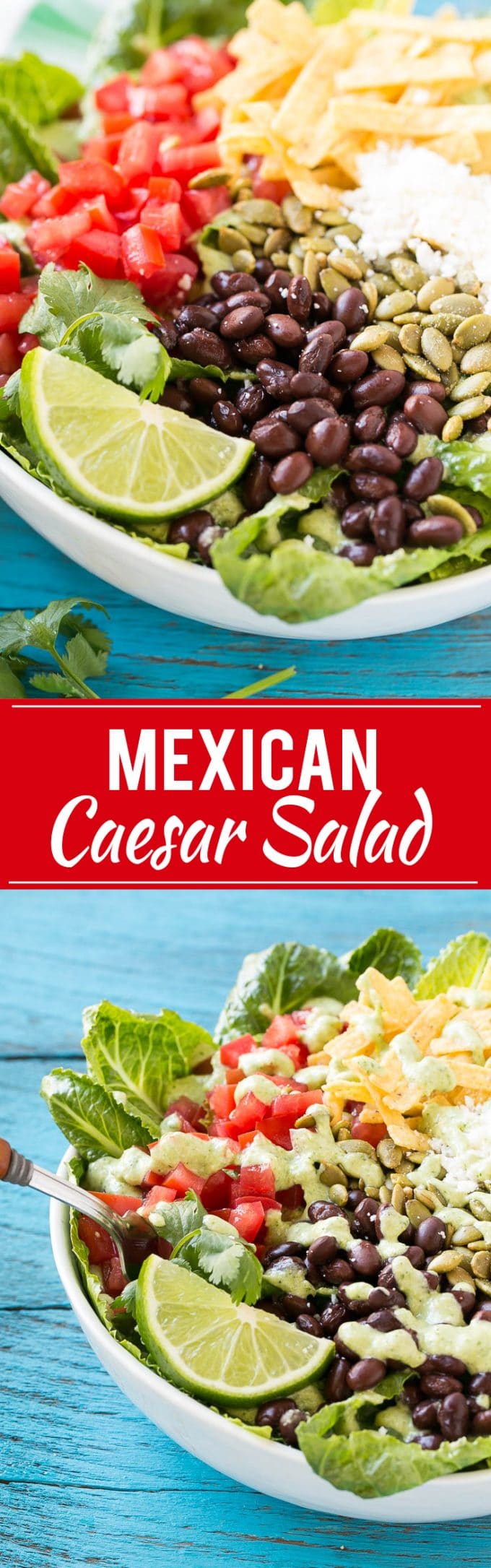 Mexican Caesar Salad Recipe | Caesar Salad | Mexican Salad #salad #beans #lunch #dinner #edsug