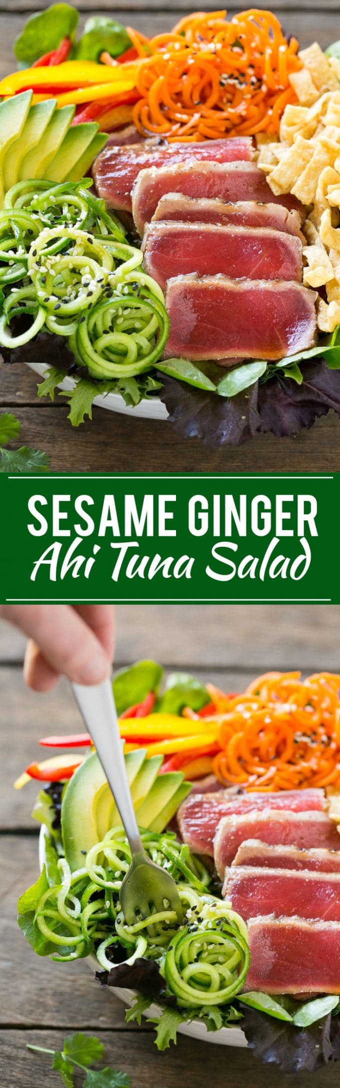 Ahi Tuna Salad with Sesame Ginger Dressing Recipe | Tuna Salad | Seafood Salad #ahi #tuna #salad #dinner #lunch #edsug