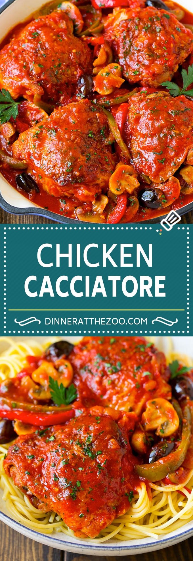 Chicken Cacciatore Recipe | Italian Chicken #chicken #peppers #mushrooms #olives #dinner #edsug