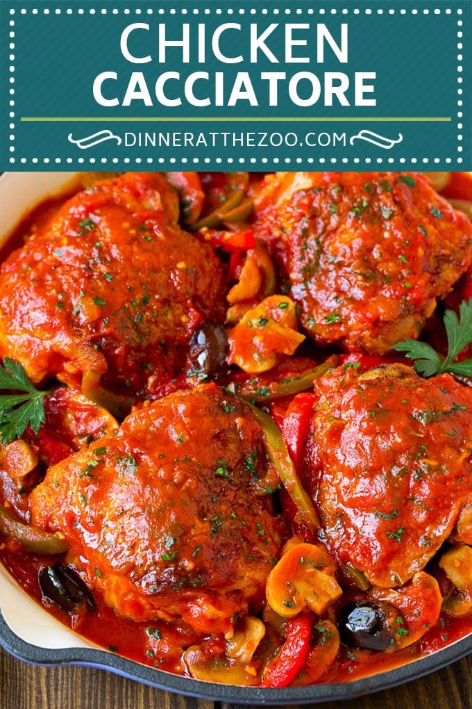 Chicken Cacciatore Recipe | Italian Chicken #chicken #peppers #mushrooms #olives #dinner #edsug