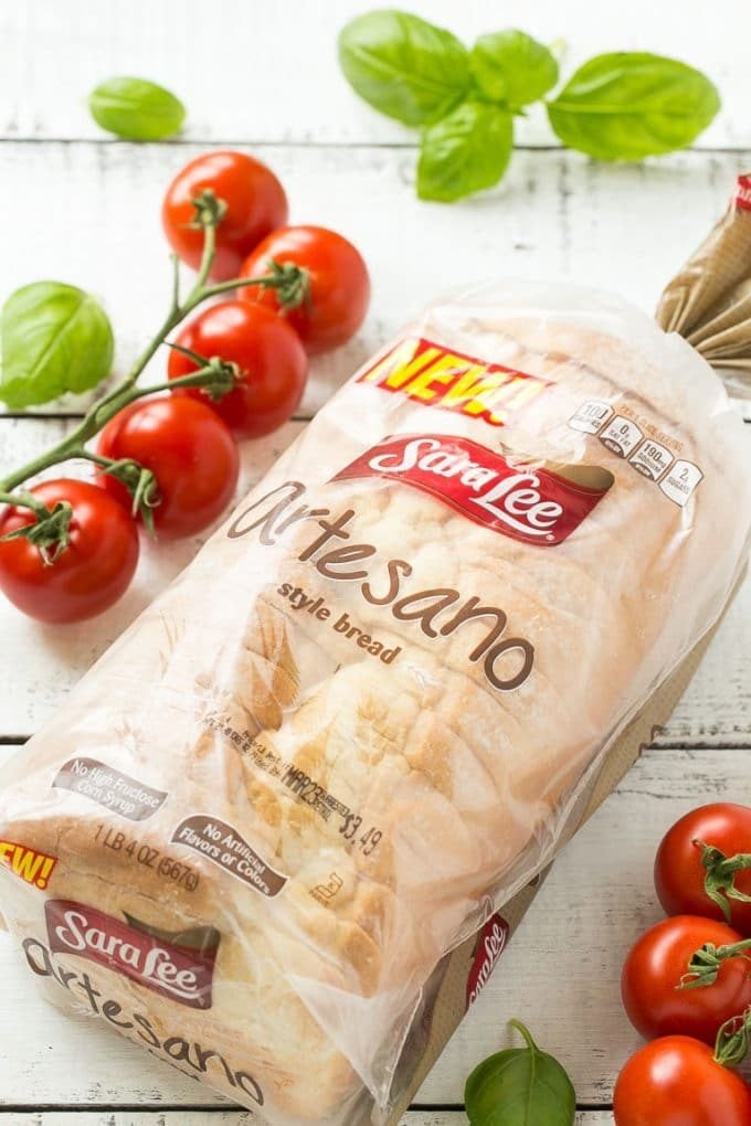 A loaf of Sara Lee Artesano bread.
