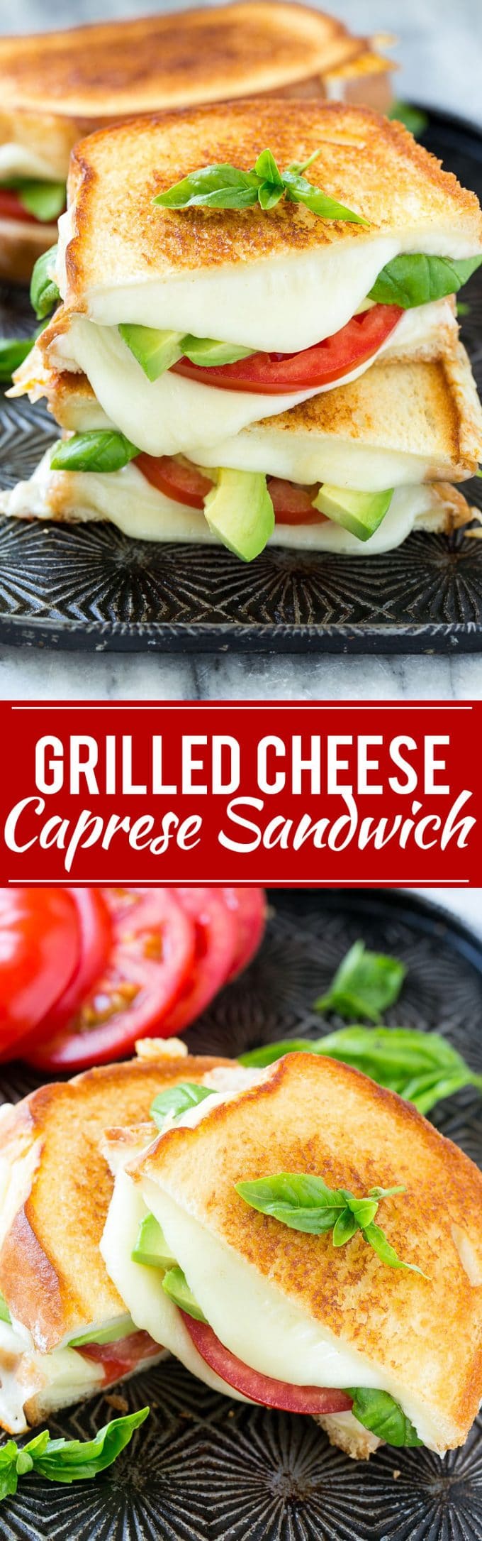 Caprese Sandwich | Grilled Cheese Sandwich Recipe #sandwich #caprese #cheese #grilledcheese #lunch #dinner #edsug #avocado