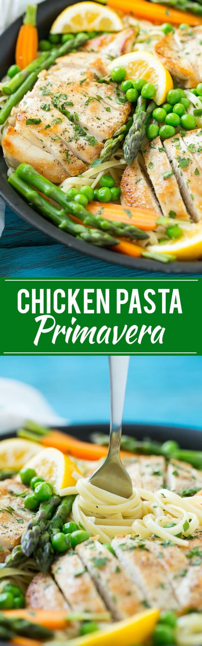 Chicken Primavera Recipe | Chicken Pasta | Vegetable Pasta #chicken #pasta #asparagus #carrots #peas #spring #dinner #edsug