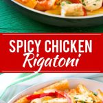 This recipe for chicken riggies is sauteed chicken with peppers and rigatoni pasta, all tossed in a creamy tomato sauce. This spicy chicken rigatoni dish is pure comfort food and can easily be doubled to serve a crowd! #ad