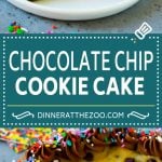 Cookie Cake Recipe | Chocolate Chip Cookie Cake #cookies #cake #chocolate #dessert #edsug #sprinkles
