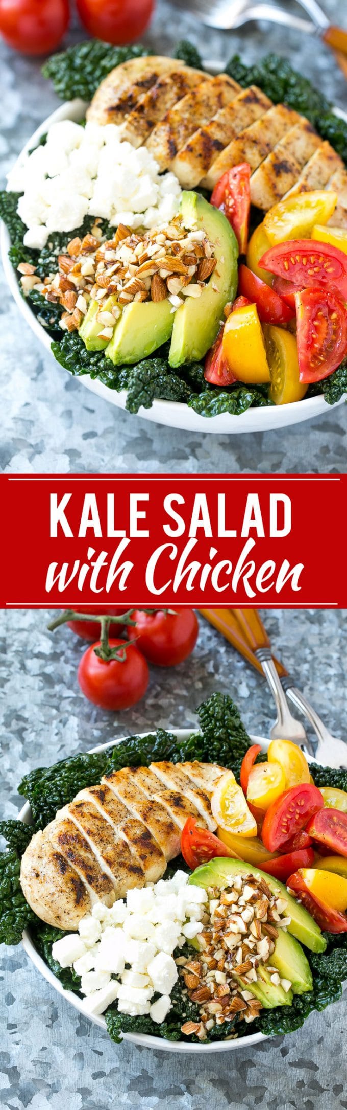 Tuscan Kale Salad Recipe | Kale Salad | Grilled Chicken Salad | Healthy Salad Recipe #kale #salad #chicken #healthy #cleaneating #edsug