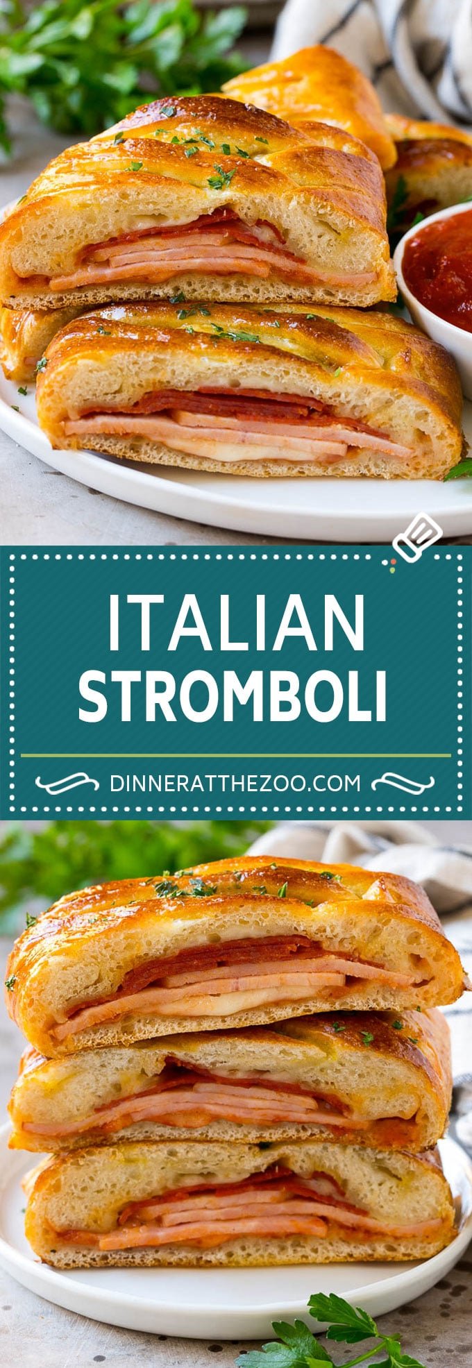 Stromboli Recipe | Italian Stromboli #pepperoni #cheese #ham #dinner #edsug