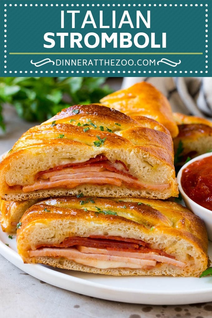 Stromboli Recipe | Italian Stromboli #pepperoni #cheese #ham #dinner #edsug