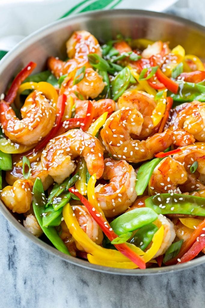 Teriyaki Shrimp Stir Fry Recipe | Shrimp Stir Fry | Healthy Stir Fry #shrimp #teriyaki #vegetables #stirfry #dinner #edsug Teriyaki shrimp stir fry with shrimp, snow peas and peppers in a homemade sauce.