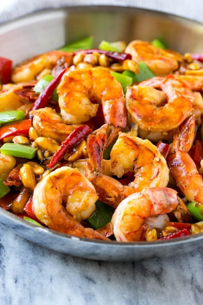 Kung Pao Shrimp | Shrimp Recipe | Shrimp Stir Fry | Easy Shrimp Recipe #shrimp #stirfry #peppers #dinner #edsug #spicy Kung Pao shrimp with bell peppers, peanuts and chilies.