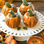 Miniature pumpkin spice cakes are the perfect show stopping dessert for your holiday celebration!