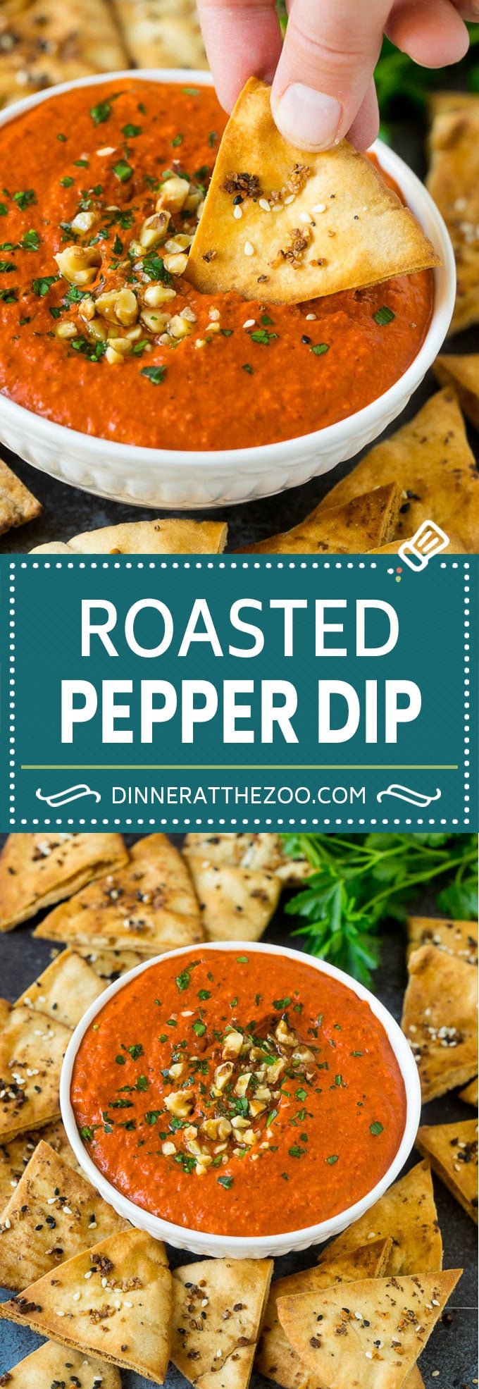 Roasted Red Pepper Dip | Muhammara Dip | Middle Eastern Dip #bellpeppers #walnuts #dip #appetizer #edsug