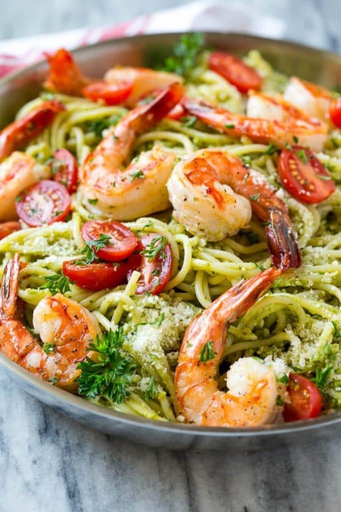 Shrimp Pesto Pasta