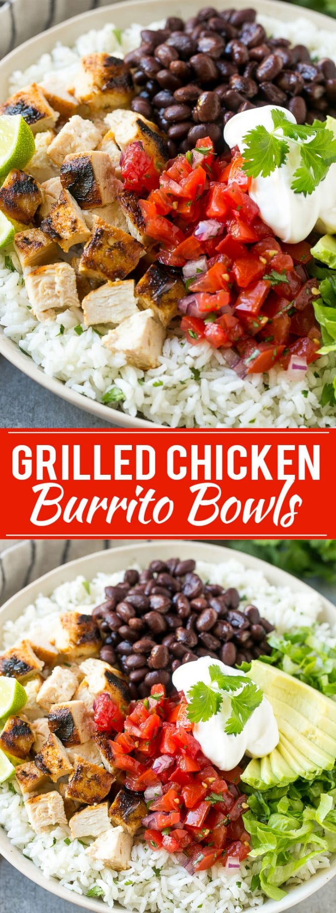 Chicken Burrito Bowls Recipe | Grilled Chicken Recipe | Burrito Bowl | Mexican Chicken #burrito #mexicanfood #rice #beans #chicken #dinner #edsug #mealprep