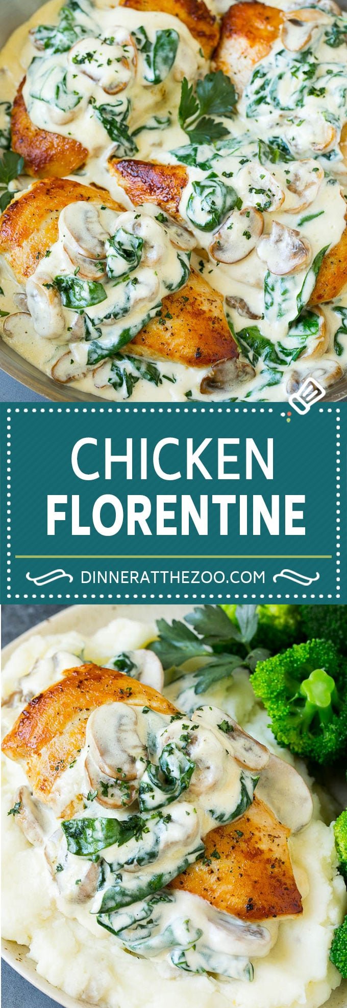 Chicken Florentine Recipe | Spinach Chicken | Mushroom Chicken #chicken #spinach #mushrooms #lowcarb #keto #dinner #edsug