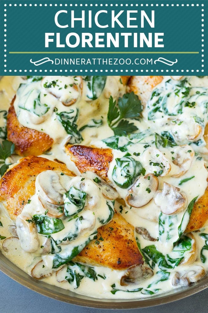 Chicken Florentine Recipe | Spinach Chicken | Mushroom Chicken #chicken #spinach #mushrooms #lowcarb #keto #dinner #edsug