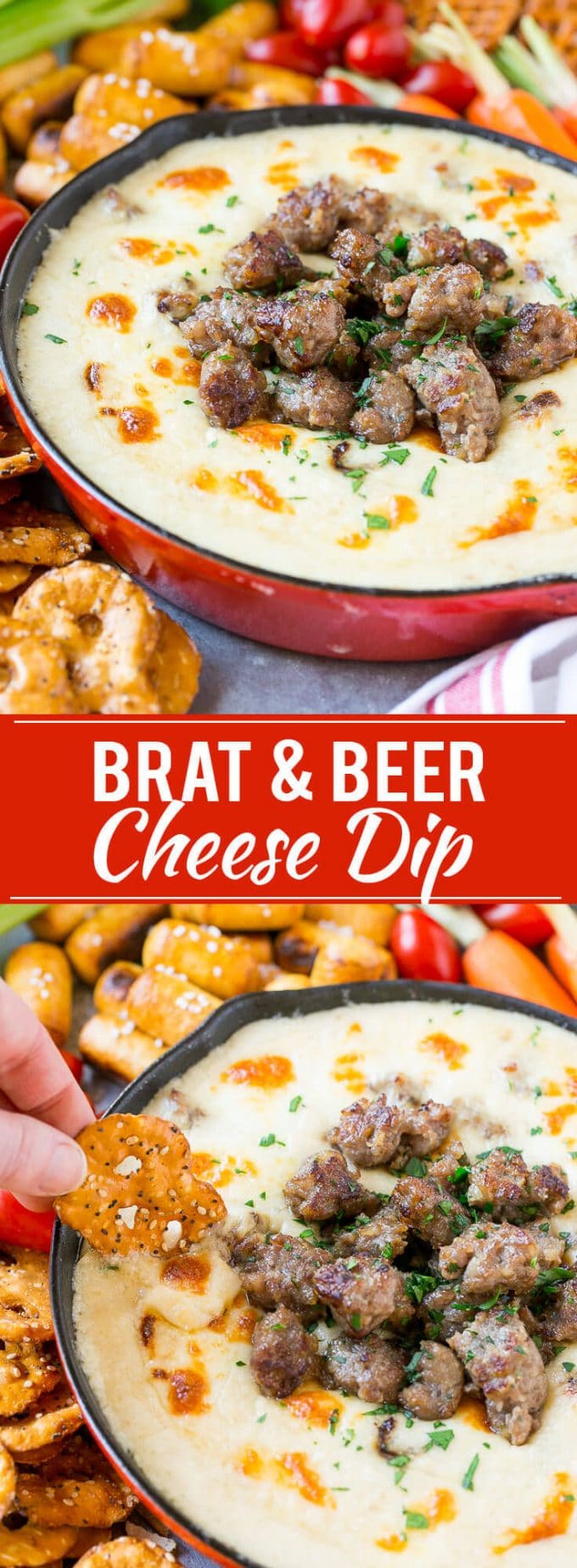 Brat & Beer Cheese Dip Recipe | Beer Cheese Dip | Cheese Dip | Easy Appetizer #beer #cheese #dip #sausage #appetizer #edsug
