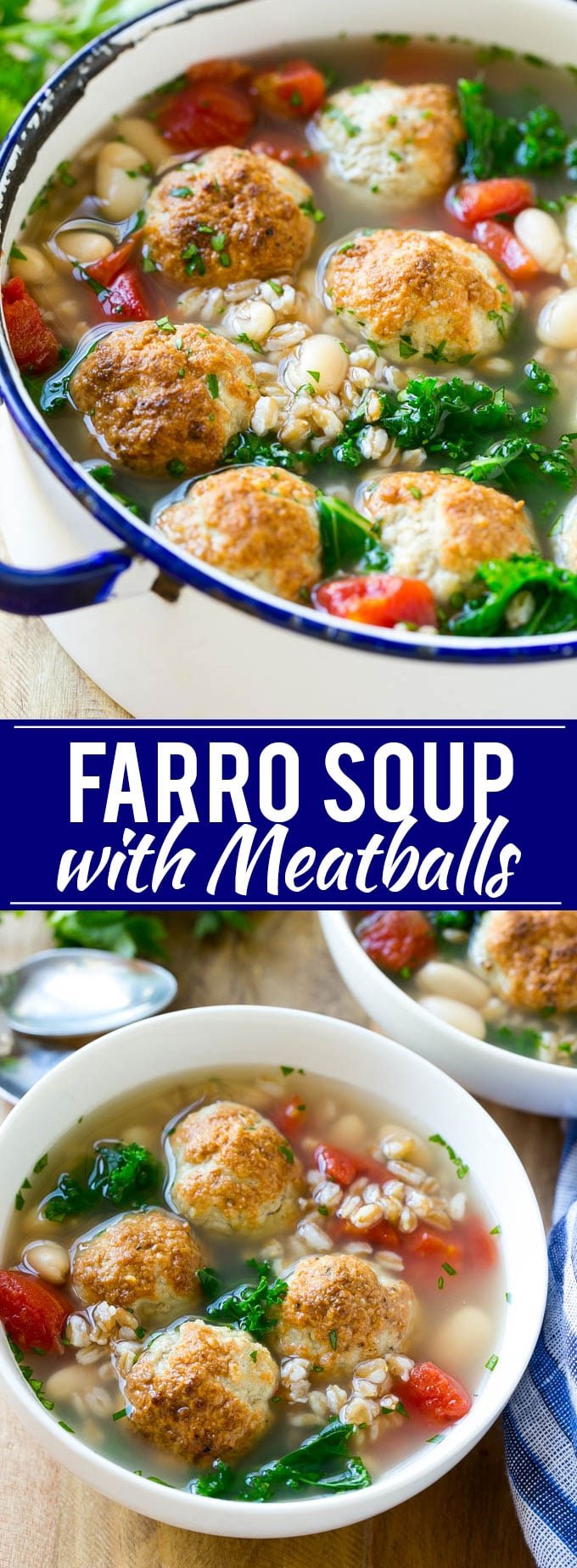 Farro Soup with Meatballs Recipe | Farro Recipe | Meatball Soup | Healthy Soup Recipe #soup #healthy #meatballs #farro #dinner #edsug