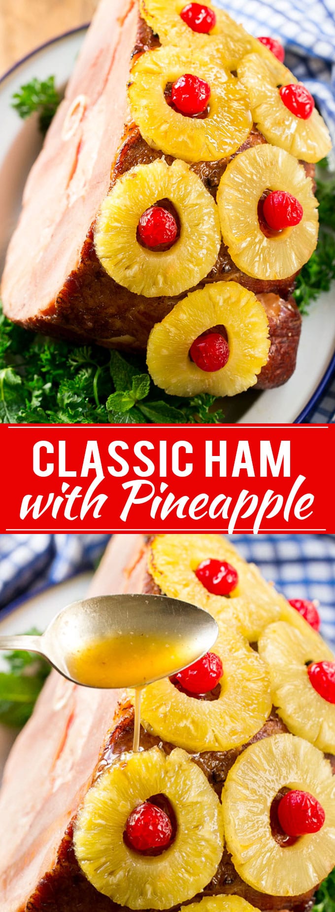 Ham with Pineapple and Cherries Recipe | Easter Ham | Christmas Ham | Holiday Ham | Pineapple Ham Recipe #ham #easter #christmas #thanksgiving #pineapple #dinner #edsug