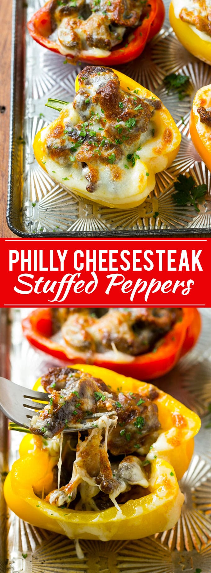 Philly Cheesesteak Stuffed Peppers Recipe | Easy Stuffed Peppers | Low Carb Stuffed Peppers #peppers #steak #cheese #mushrooms #lowcarb #keto #dinner #edsug
