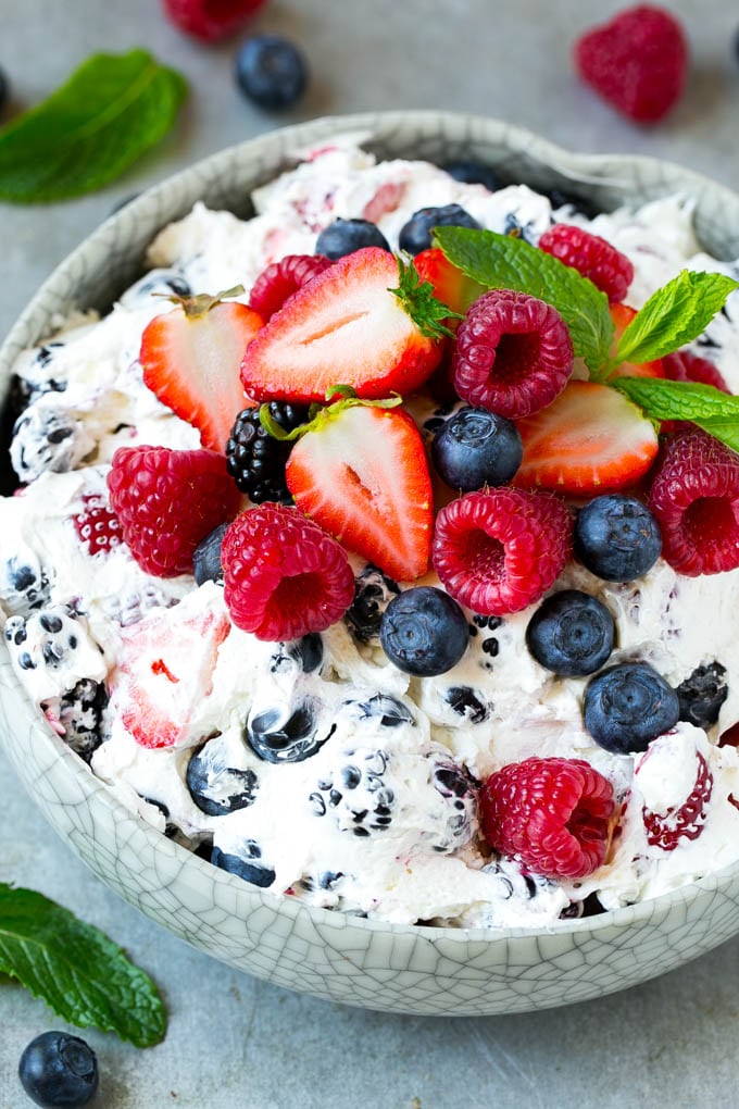 Berry Cheesecake Salad Recipe | Fruit Salad | Berry Fruit Salad | Cheesecake Salad #salad #cheesecake #fruit #berries #sidedish #dessert #edsug Berry cheesecake salad with fresh mixed berries tossed in a creamy dressing.