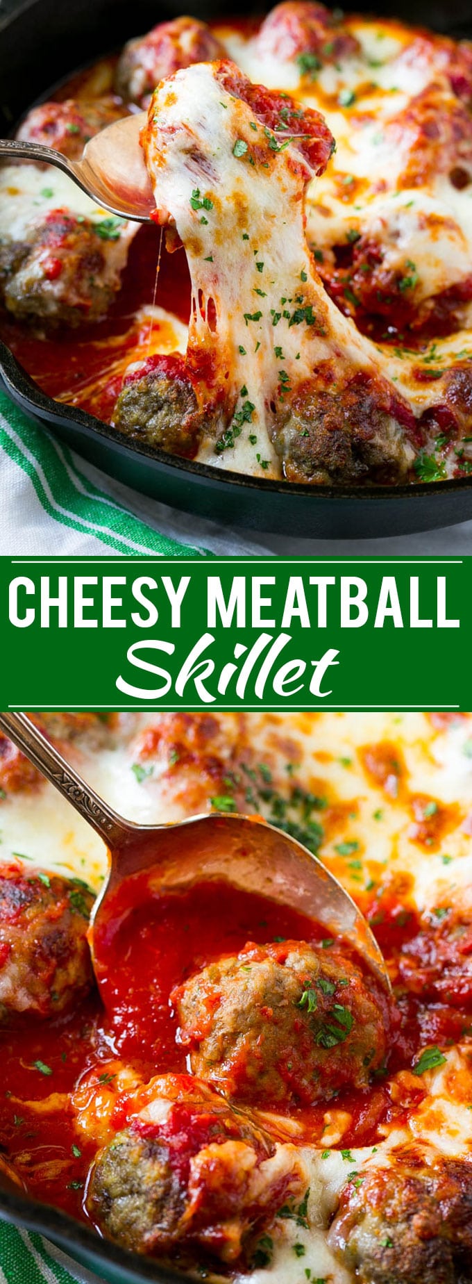 Cheesy Meatball Bake Recipe | Meatball Skillet | Italian Meatballs | Baked Meatball Recipe #meatballs #beef #cheese #dinner #edsug