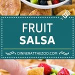 Fruit Salsa Recipe | Dessert Salsa | Cinnamon Sugar Chips | Fruit Recipe #fruit #kiwi #blueberry #strawberry #dip #salsa #edsug #dessert #snack