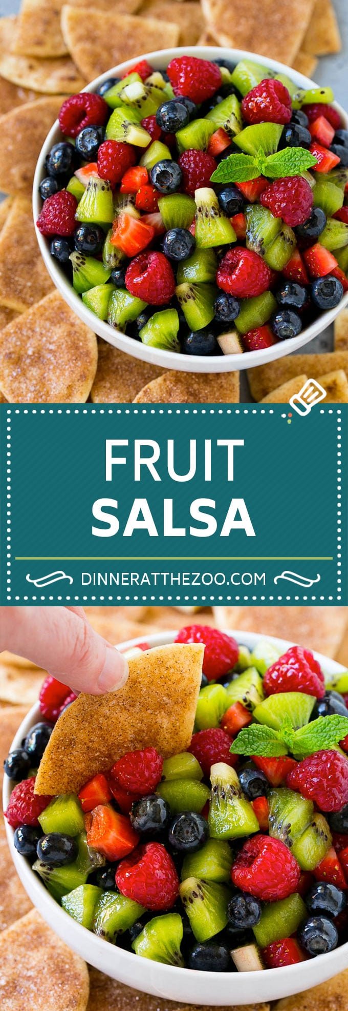Fruit Salsa Recipe | Dessert Salsa | Cinnamon Sugar Chips | Fruit Recipe #fruit #kiwi #blueberry #strawberry #dip #salsa #edsug #dessert #snack