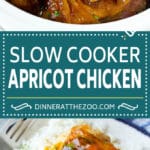 Slow Cooker Apricot Chicken #chicken #apricot #slowcooker #crockpot #dinner #edsug