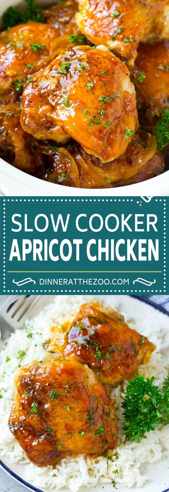 Slow Cooker Apricot Chicken #chicken #apricot #slowcooker #crockpot #dinner #edsug
