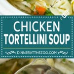 Chicken Tortellini Soup #soup #chicken #pasta #tortellini #slowcooker #crockpot #dinner #edsug