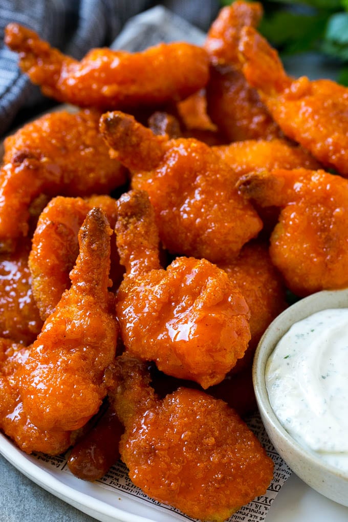 Buffalo Shrimp Recipe | Crispy Buffalo Shrimp | Fried Shrimp | Shrimp Appetizer #shrimp #buffalo #buffaloshrimp #appetizer #friedshrimp #edsug Buffalo Shrimp served with a ranch dipping sauce.