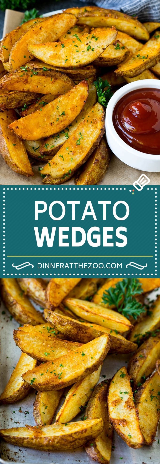 Baked Potato Wedges Recipe | Baked French Fries #potatoes #fries #sidedish #dinner #edsug
