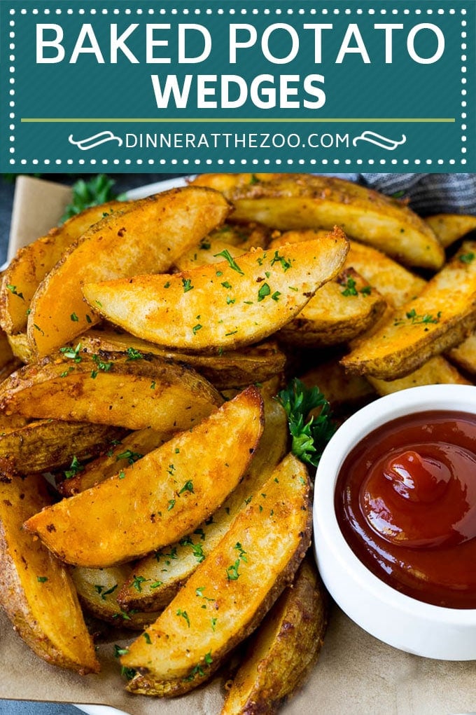 Baked Potato Wedges Recipe | Baked French Fries #potatoes #fries #sidedish #dinner #edsug