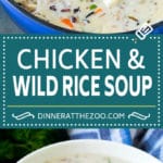 Chicken and Wild Rice Soup Recipe | Creamy Chicken Soup #chicken #rice #soup #bacon #dinner #edsug