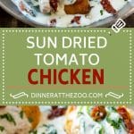 Sun Dried Tomato Chicken Recipe | Chicken in Sun Dried Tomato Sauce | Chicken with Cream Sauce | Chicken with Spinach | Italian Chicken
