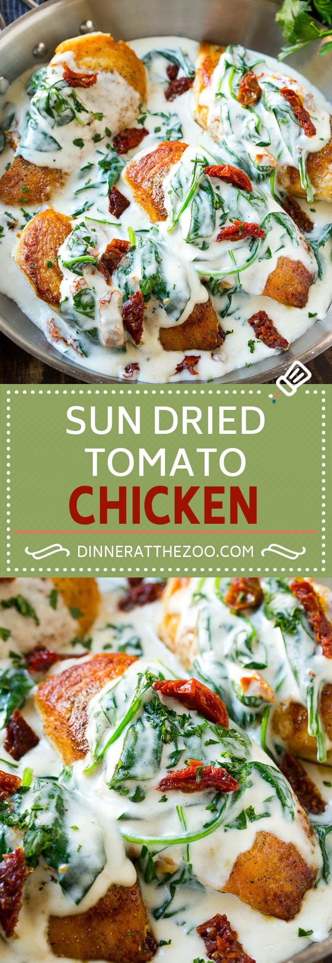 Sun Dried Tomato Chicken Recipe | Chicken in Sun Dried Tomato Sauce | Chicken with Cream Sauce | Chicken with Spinach | Italian Chicken #chicken #lowcarb #tomatoes #spinach #italianfood #dinner #edsug