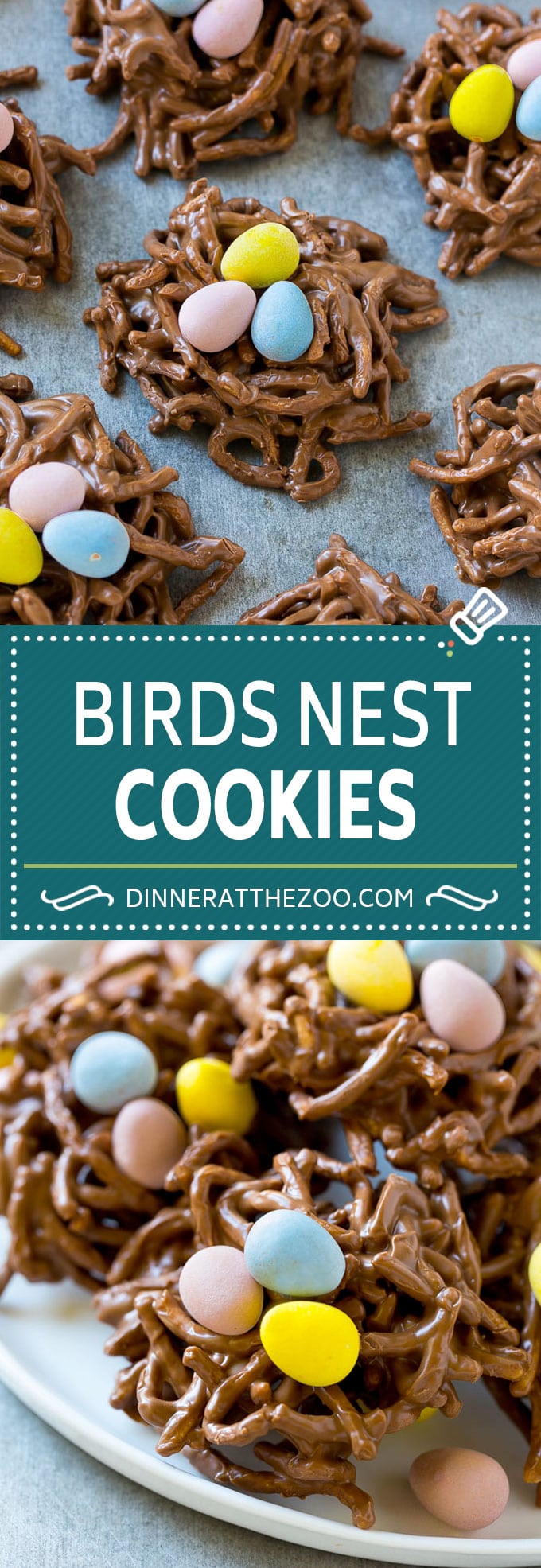 Birds Nest Cookies | Chow Mein Noodle Cookies | Easter Cookies | No Bake Cookies #cookies #easter #nobake #chocolate #dessert #edsug